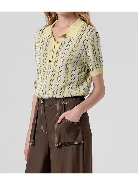 Women's Palazzo Trousers with Fit Brown
