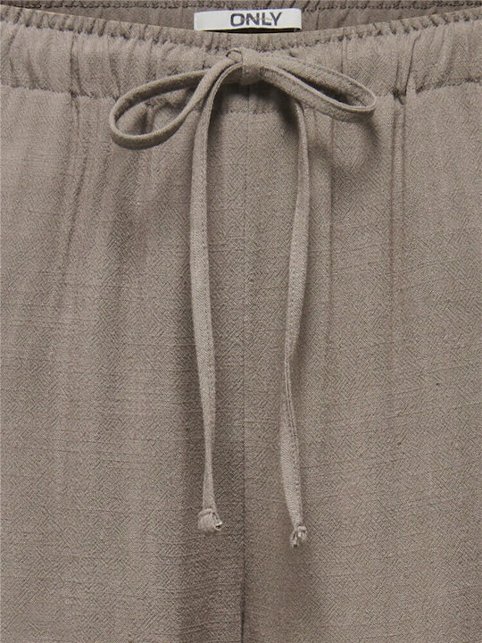 Mw Mw Damenhose mit Gummiband in Regulärer Passform Beige