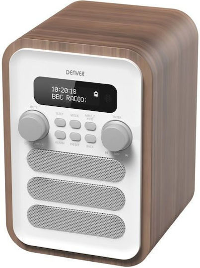Denver Tragbares Soundsystem mit MP3 Bluetooth Radio in Weißer Farbe
