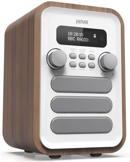Denver Tragbares Soundsystem mit MP3 Bluetooth Radio in Weißer Farbe