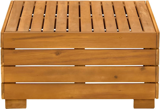 Wooden Outdoor Garden Armchair Brown with Cushion 60x60x30cm