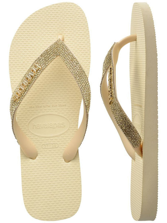 Top Flip Flops in Beige Colour