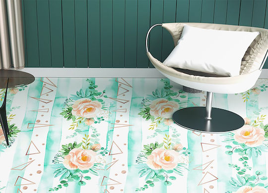 Tulup Rectangular Turquoise Rug 80x120cm