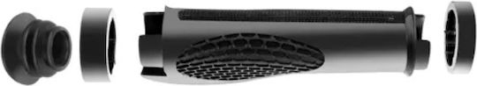 Set 2 Bicycle Grips Rubber Black