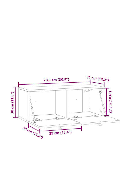 TV-Ständer Aus Altem Holz M78.5xT31xH30cm