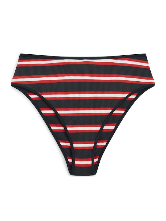 High Waist Bikini Slip Navy Blue