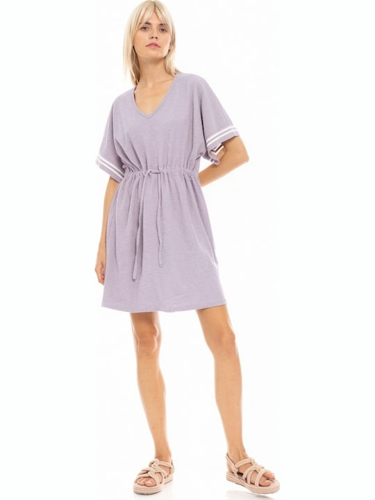Pink Label Γυναικείο Φόρεμα Παραλίας Violete