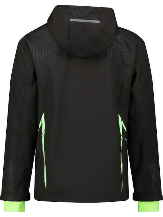 Χειμωνιάτικο Μπουφάν Softshell Αδιάβροχο και Αντιανεμικό Μαύρο