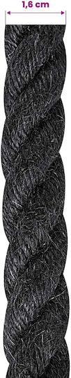 vidaXL Rope Jute 16 Black 100% Jute Tossa 42011625 Black