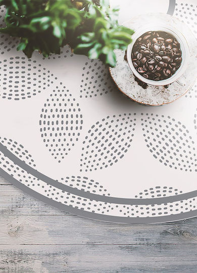 Tulup Round Kitchen Mat Gray 80cm