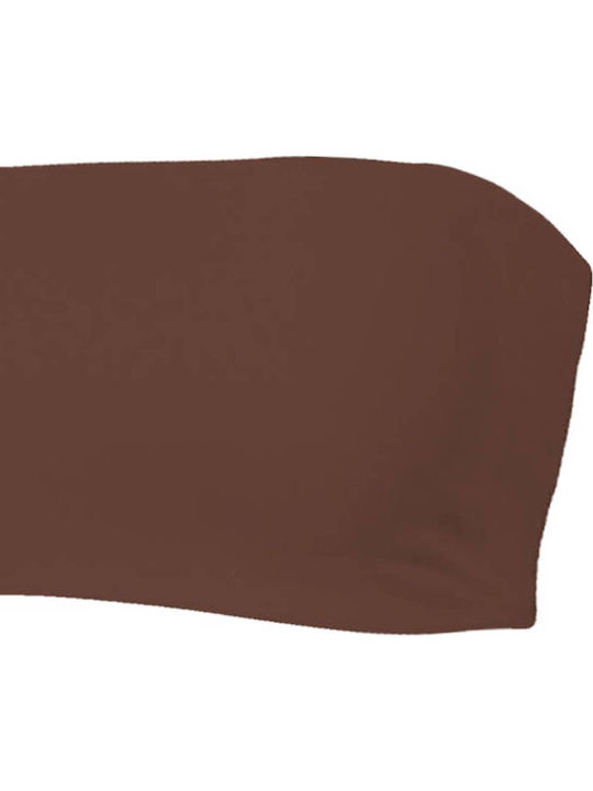Trägerloses Bikinioberteil Braun