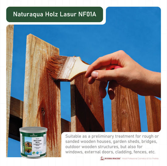 Borma Wachs Naturaqua Holz Lasur Wood Preservative Water No62 Mahogany 5lt