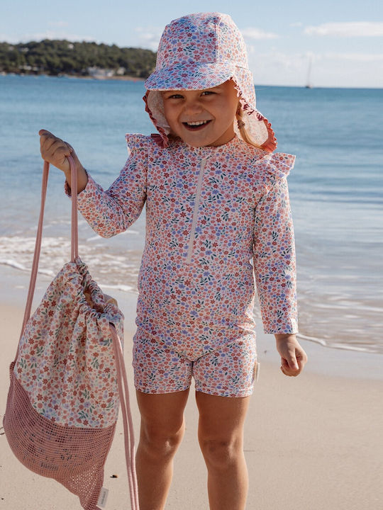 Little Dutch Kids Swimwear One-Piece with Long Sleeve Dreamy Flowerfield