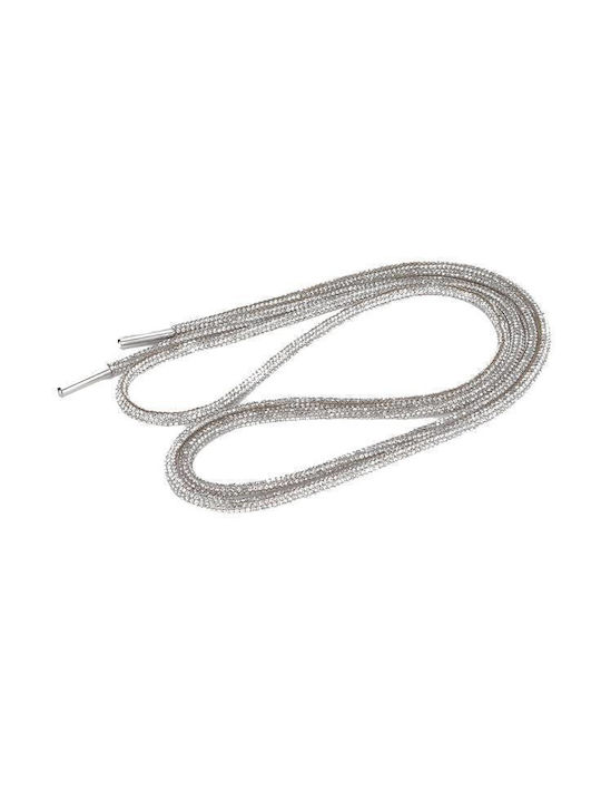 Set 2 Crystal Shoelaces Rhinestones 100 Cm Silver