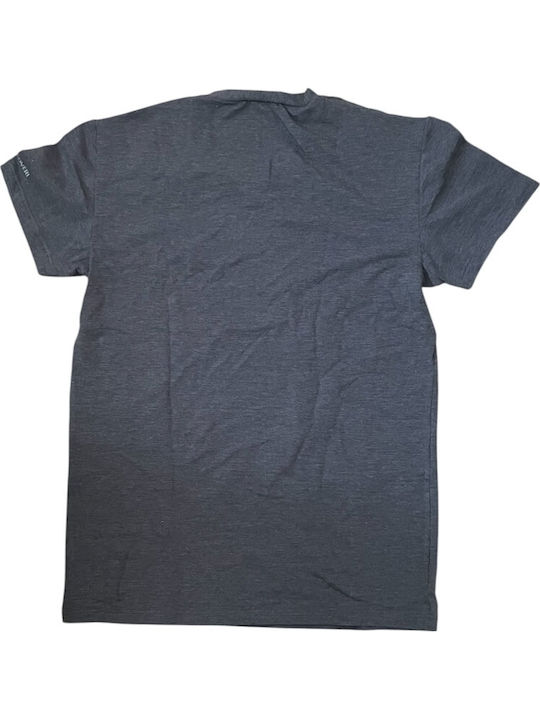 Men's Short Sleeve Dark Gray Melange Undershirt
