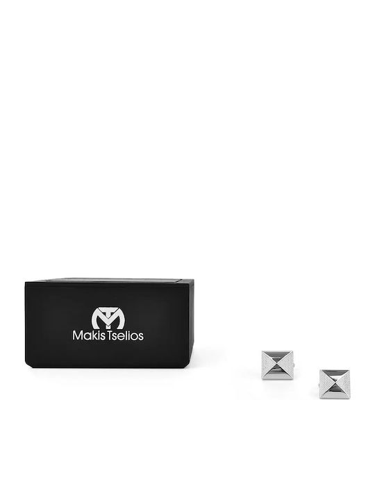 Makis Tselios Fashion Μανικετόκουμπα σε Ασημί Χρώμα Makis Tselios Fashion Μανικετόκουμπα σε Ασημί Χρώμα