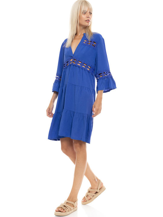 Pink Label Damenbademode Kleid Yacht Blau