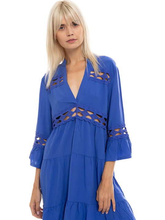 Pink Label Damenbademode Kleid Yacht Blau