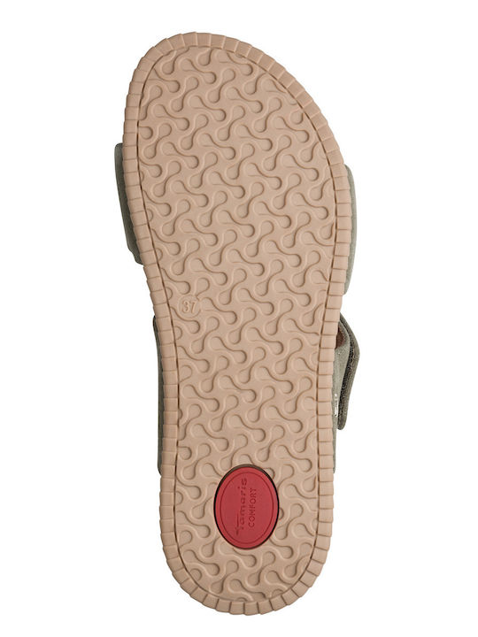 Leather Women's Sandals Green