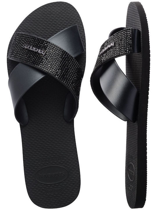 Damen Flache Sandalen Schwarz