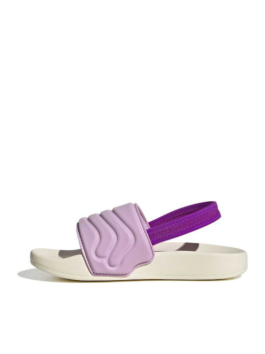 Kids' Flip Flops Slides Purple Adilette Estrap