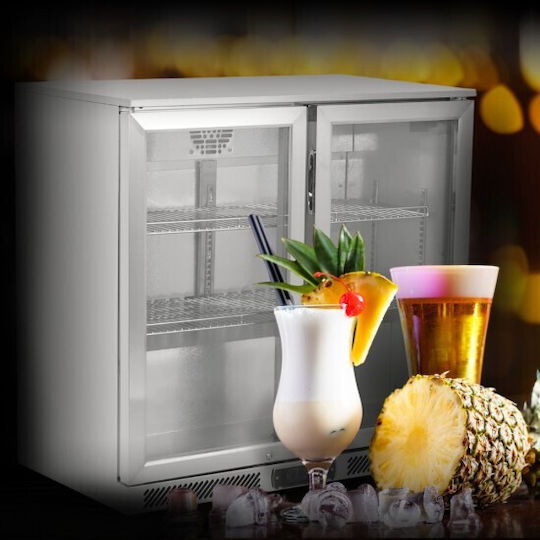 ICS Getränkekühlschrank Rückwandbar 220lt Doppel H89.5xB90xT50.5cm
