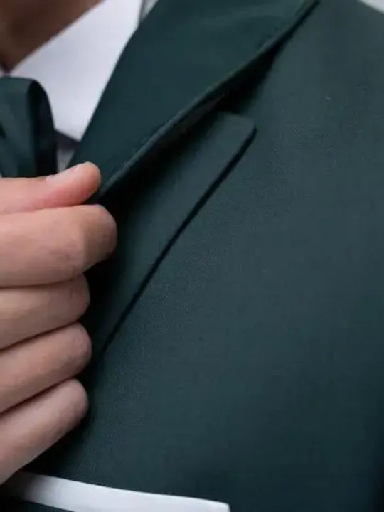 Costum Bărbat Cu Fit Slim Verde