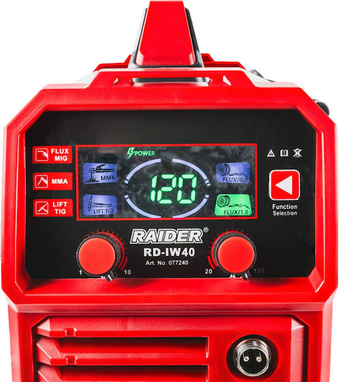 Raider RD-IW40 Welding Machine Inverter MAG MIG MMA with Maximum Welding Current 120A and Duty Cycle 60%