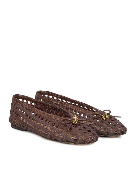 Inuovo Women's Ballerina Shoes In Brown Colour