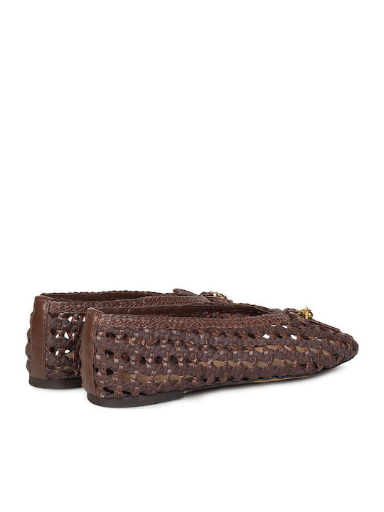 Women's Ballerina Shoes In Brown Colour