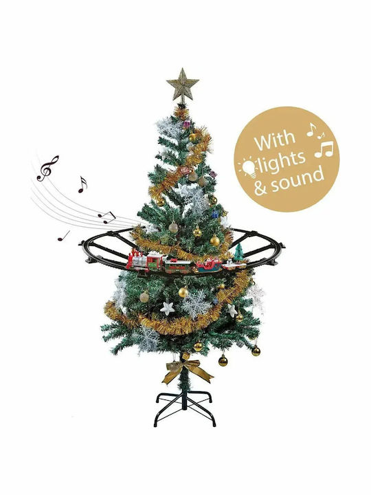 Electric Train Christmas Tree Sound Light 4 Carriages