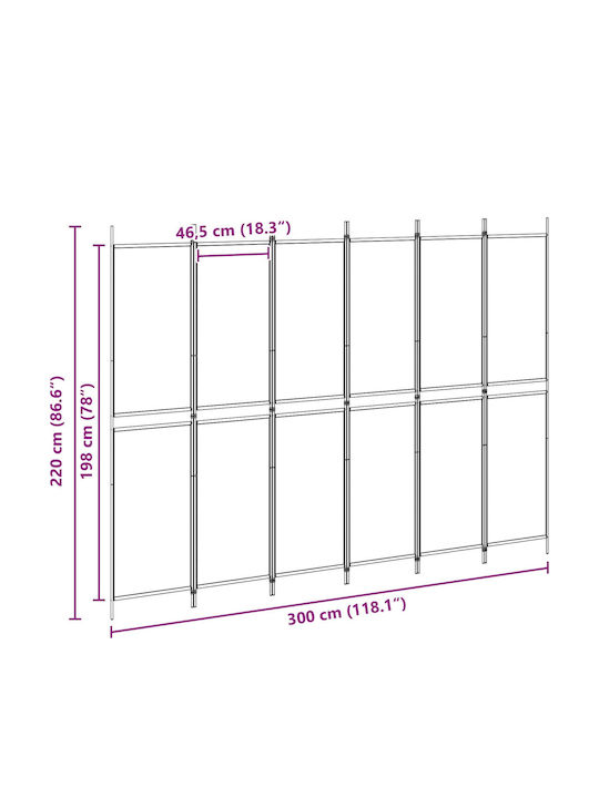 vidaXL Διακοσμητικό Παραβάν Υφασμάτινο 300x220cm