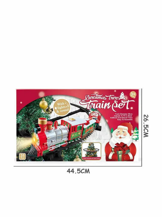 Electric Train Christmas Tree Sound Light 4 Carriages