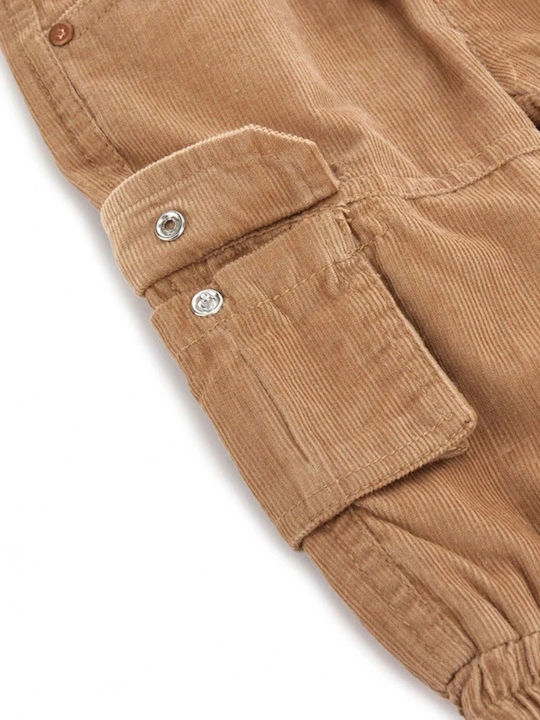 Kids Trousers Cargo Corduroy Brown