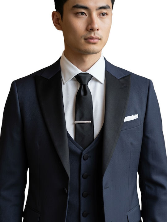 Men's Groom's Suit with Vest Blue
