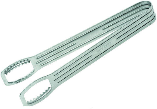 Novatex Λαβίδα Πάγου από Ανοξείδωτο Ατσάλι 16cm
