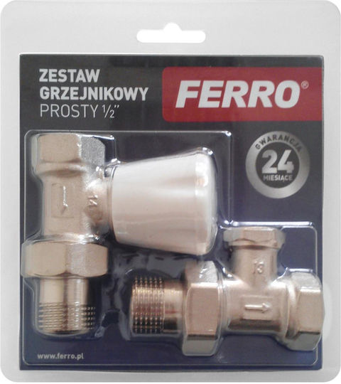 Set Radiator Ferro Drept 1/2'' Blister Zgb01