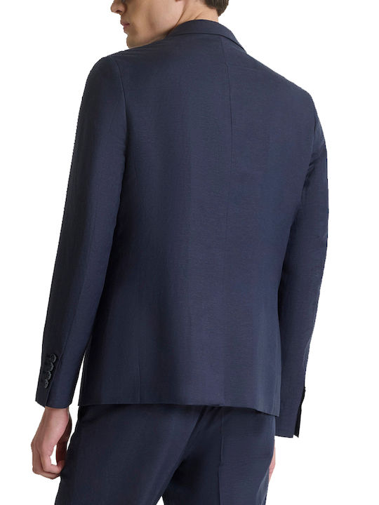 Antony Morato Summer Men’s Suit Jacket with Regular Fit Blue