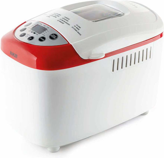 Muhler Αρτοπαρασκευαστής 850W Χωρητικότητας 1500gr με 15 Προγράμματα