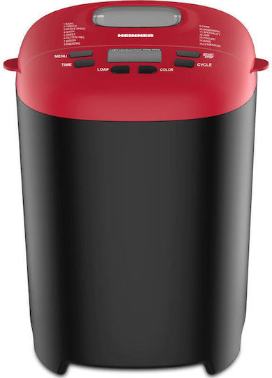 Heinner Bread Maker 550W with Container Capacity 900gr and 15 Baking Programs