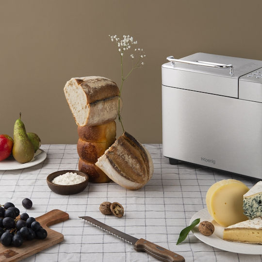 HKoenig Αρτοπαρασκευαστής 600W Χωρητικότητας 1000gr με Προγράμματα