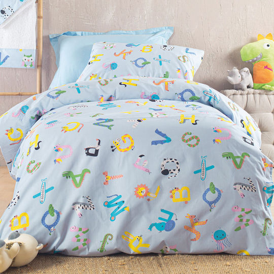 Rythmos Kids Duvet Set Single with Pillowcase Blue 160x240cm