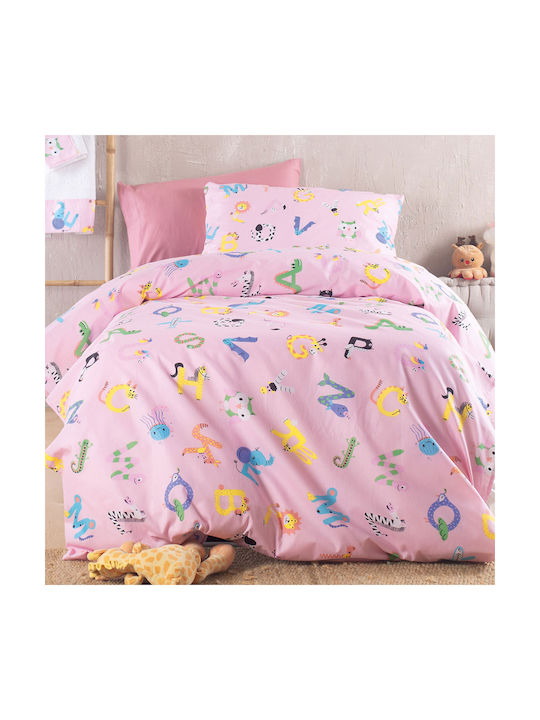 Rythmos Kinderbettdecke Set für Kinder Einzel mit Kissenbezug Rosa 160x240cm Rythmos Kinderbettdecke Set für Kinder Einzel mit Kissenbezug Rosa 160x240cm