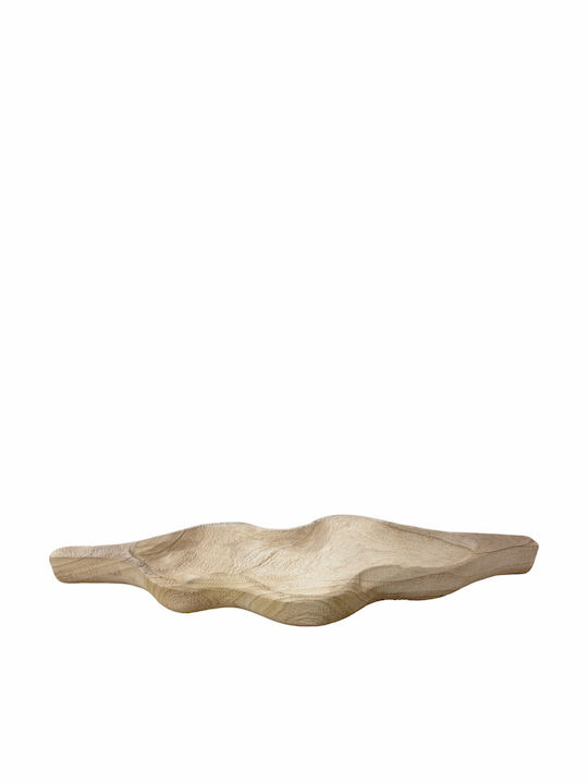 Decorative Wooden Beige Platter 64x23x5.5cm