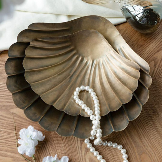 Artekko Solis Decorative Platter Metallic Gold 31.5x26.5x6cm