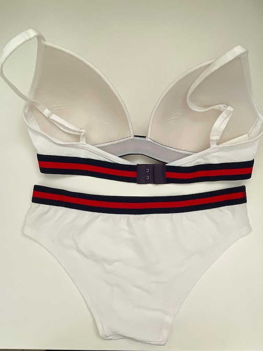 Jadea Underwear Set Bra With Slip White