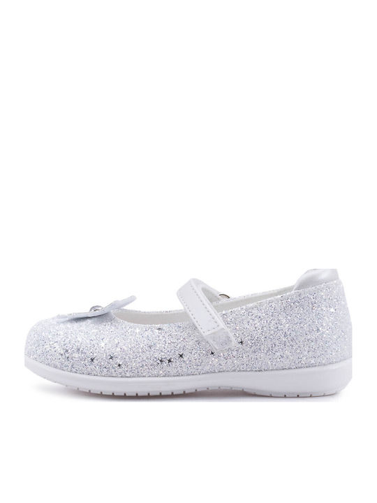 Kinder Pumps & Ballerinas mit Elastischem Gurt Silber