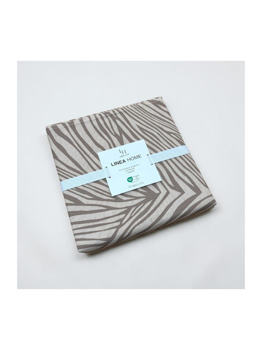 Linea Home Set Bed Sheets with 1 Pillowcase for Single Bed 160x260cm Mocca 3 Pieces