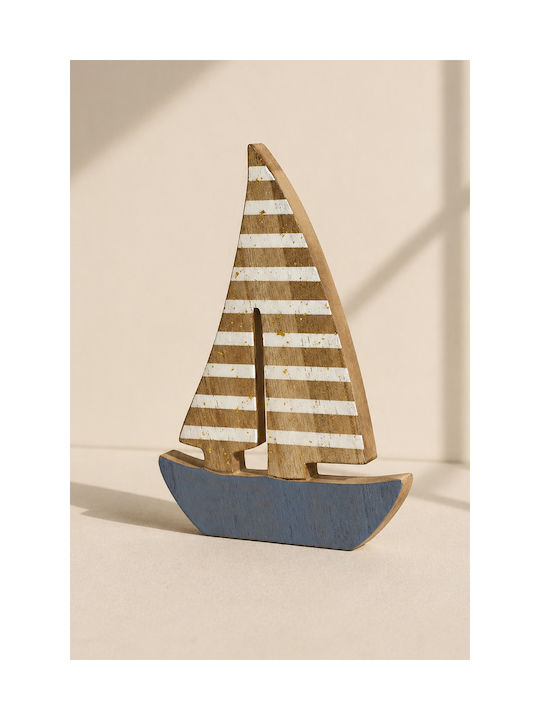 Kaemingk Διακοσμητικό Καράβι Ξύλινο 13x18x18cm