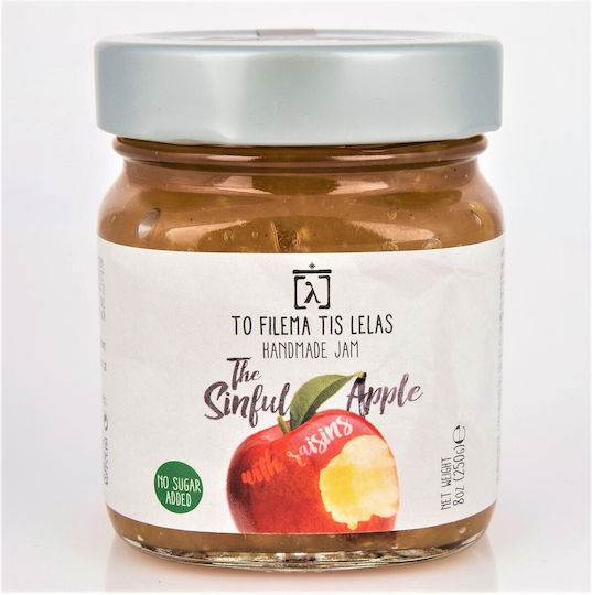 To Filema Tis Lelas The Sinful Jam Apple With Raisins No Sugar Added 240gr